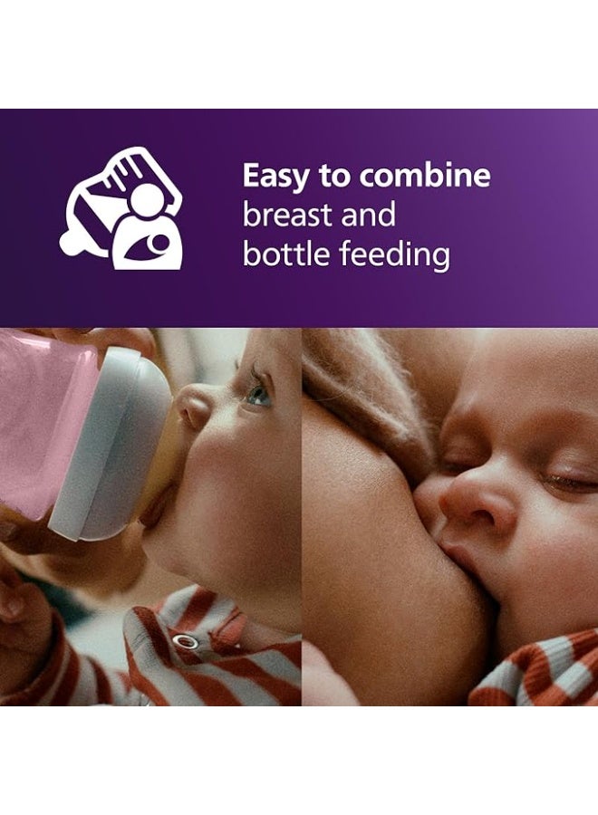 فيليبس زجاجة أطفال من فيليبس أفينت مع حلمة استجابة طبيعية 260 مل - خالية من BPA للأطفال من عمر شهر فما فوق - Image 3