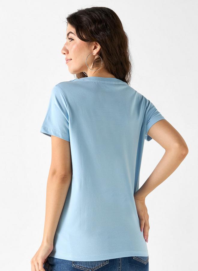 اس بي كاركترز تيشيرت بياقة ضيقة وأكمام قصيرة وطبعات لوني تيونز - Image 3