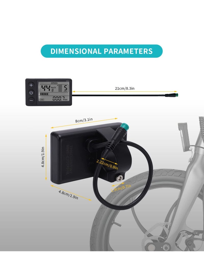 KASTWAVE - Ebike LCD Display Meter Multi-Function High Quality IP65 Waterproof Bicycle Computer and Compatible with UART 2 Protocols - Image 1
