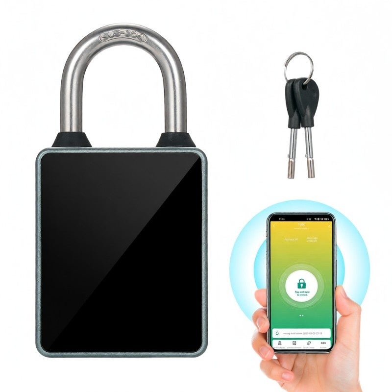 Smart Padlock BT Keypad Smart Lock Entry Front Door Lock Combination Lock Water APP Enabled for Home Gate Gym Outdoor School Bike Locker Storage Unit - Image 1