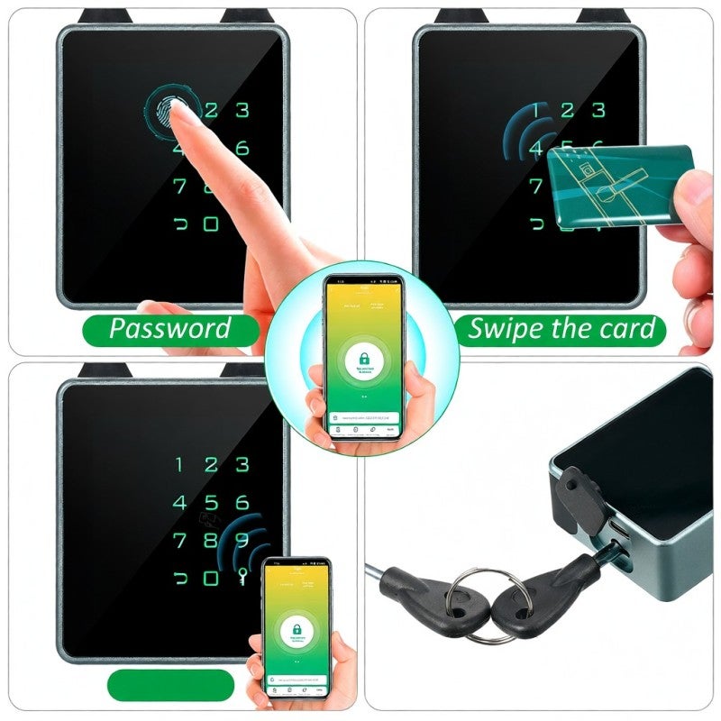Smart Padlock BT Keypad Smart Lock Entry Front Door Lock Combination Lock Water APP Enabled for Home Gate Gym Outdoor School Bike Locker Storage Unit - Image 4
