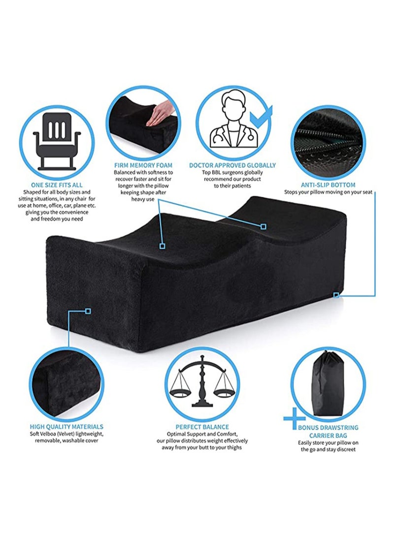 Max Comfort BBL Brazilian buttocks Lifting Pillow Post Surgery Post-Surgery Recovery Pillow to Sit and Drive, buttocks Support Seat Pad for Women  - Image 2