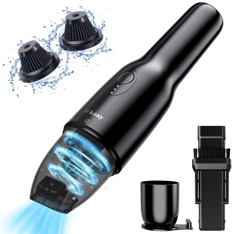 Wkzay Small Handheld Vacuum Cordless with Brushless Motor 16000Pa Strong Suction Fast Charging Low Noise Lightweight and Portable for Home Apartment Dorms Small Spaces