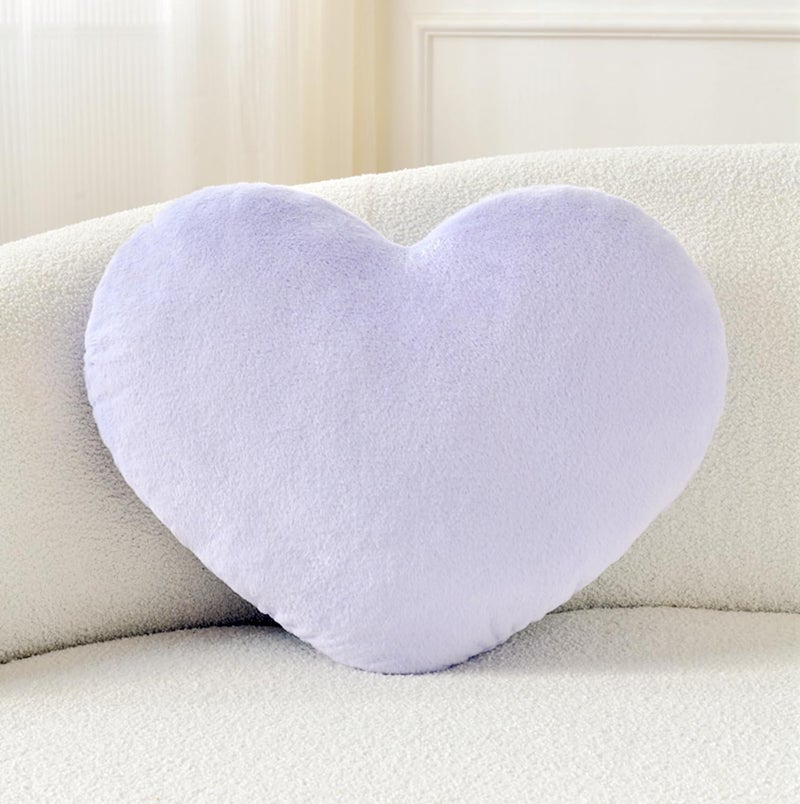 Petrella Throw Pillows Heart Pillow Cute Fuzzy Pillows for Bed Livingroom Home Decor Cushion Decorative Aesthetic Preppy Pillows PurpleSmall 13x10
