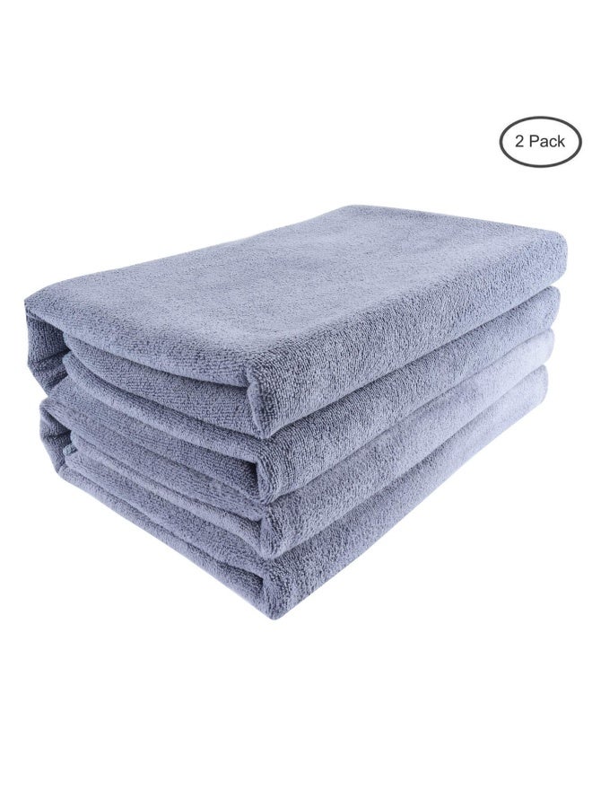 Mars wings Oversized Microfiber Bath Towels Bath Sheets 2 Pack 32 x 71 Inch Extra Large Super Absorbent Quick Fast Dry Soft EcoFriendly Towels for Body Bathroom Travel 2PCS Grey - Image 2