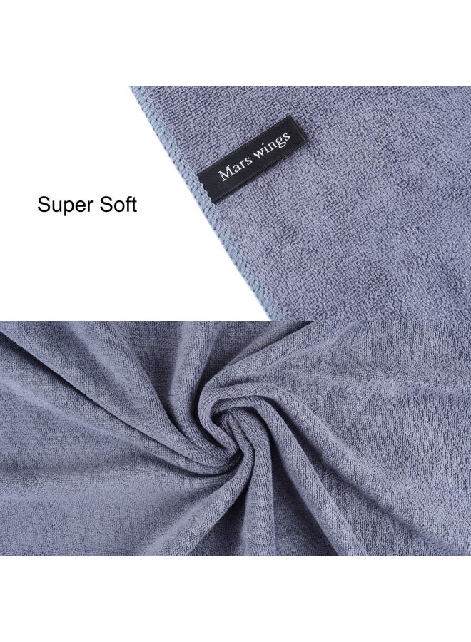 Mars wings Oversized Microfiber Bath Towels Bath Sheets 2 Pack 32 x 71 Inch Extra Large Super Absorbent Quick Fast Dry Soft EcoFriendly Towels for Body Bathroom Travel 2PCS Grey - Image 4