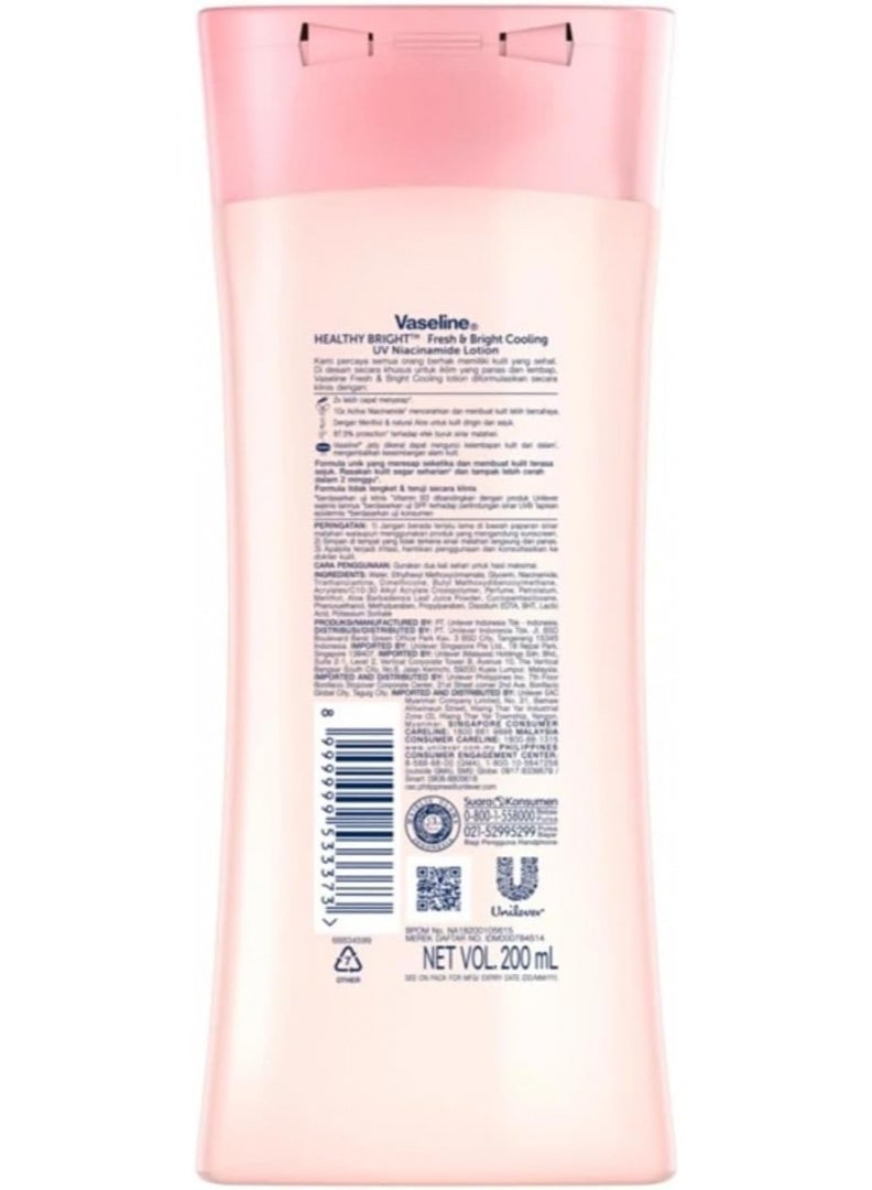 Vaseline Healthy Bright Fresh And Bright Cooling Uv Lotion 200Ml - Image 3