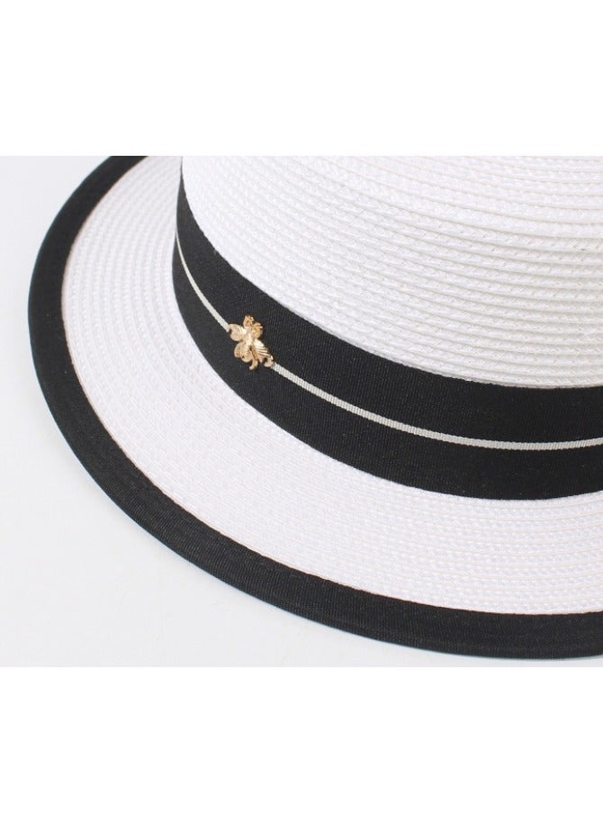 KUYING New Fashion Small Headed Flat Top Straw Hat  - Image 2