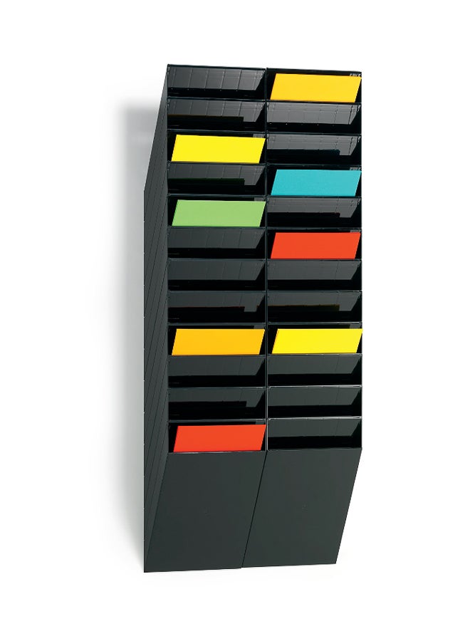 ديورابل حامل ملفات يثبت على الحائط للأوراق A4 | حامل ملفات بورتريه 12 قسم بسعة حشو 23 مم وقابل للتمديد حتى 6 كجم تقريبا، صناعة ألمانية، مناسب للاستقبال والمعارض — ديوريبل - Image 3