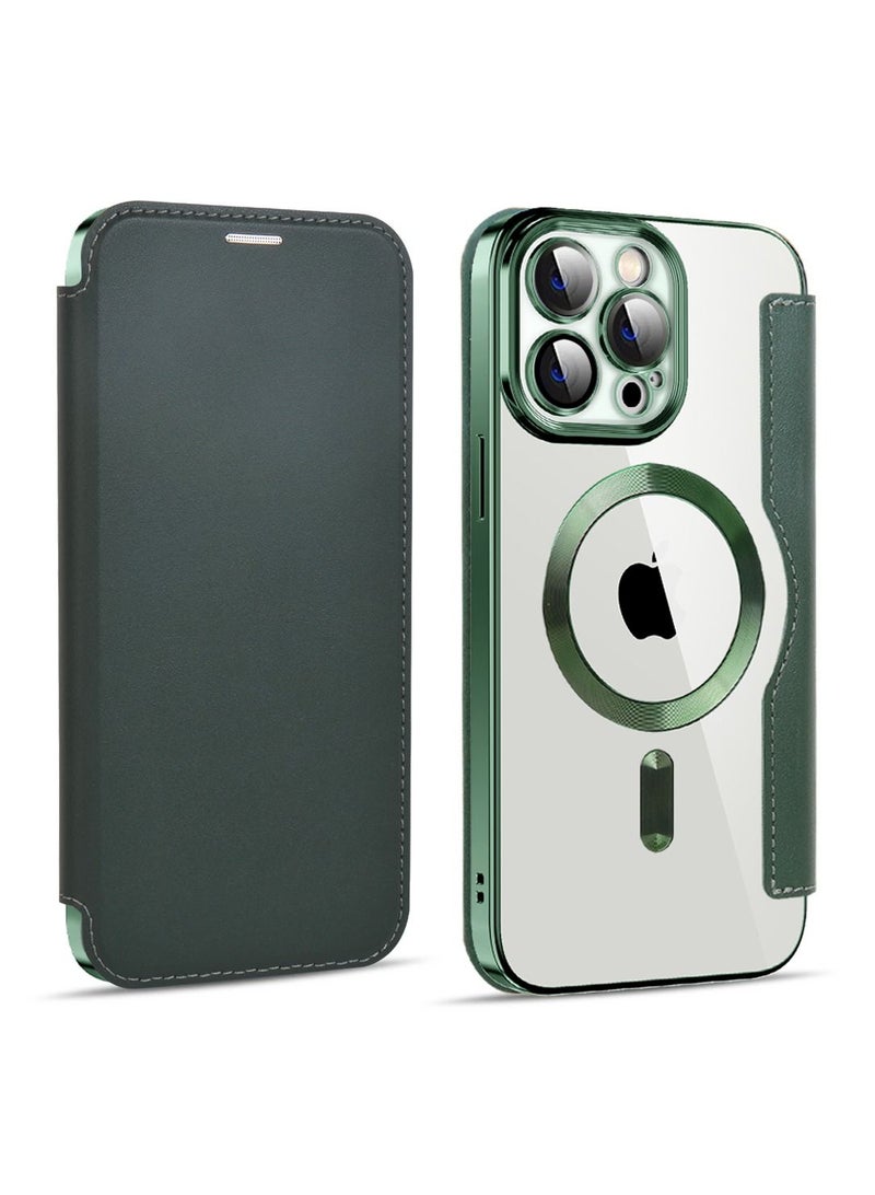 Suteni Flip Cover Leather Magnetic Card Slots Phone Case for iPhone - Image 1