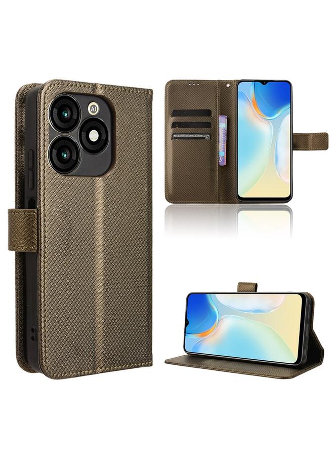 erorex Case For itel A70 A665L Diamond Texture Leather Phone Case - Image 1