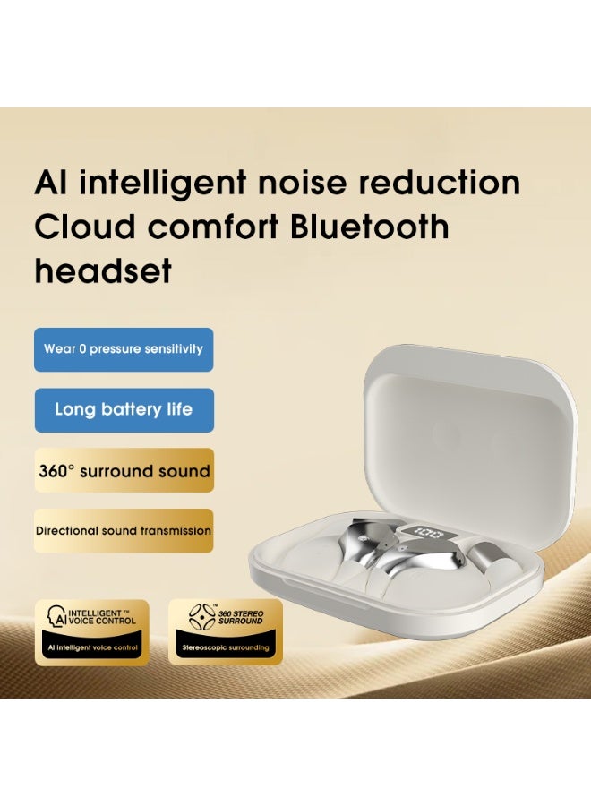 Open-back Headphones Bluetooth 5.4 Headphones Air Conduction Wireless Headphones 360° Stereo Surround Sound Ultra-light Sports Earbuds with Ear Hooks Compatible with IPhone and Android - Image 2