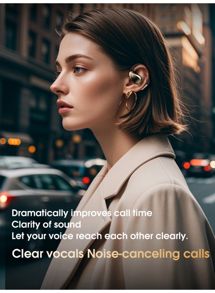 Open-back Headphones Bluetooth 5.4 Headphones Air Conduction Wireless Headphones 360° Stereo Surround Sound Ultra-light Sports Earbuds with Ear Hooks Compatible with IPhone and Android - Image 3