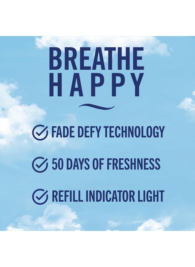 febreze Febreze Plug In Air Freshener, Odor-Fighting Scented Oil Starter Kit, Air Fresheners for Home and Bathroom and Kitchen, Long Lasting for Strong Odors, Linen & Sky Scent, Warmer + 2 Refill  - Image 2