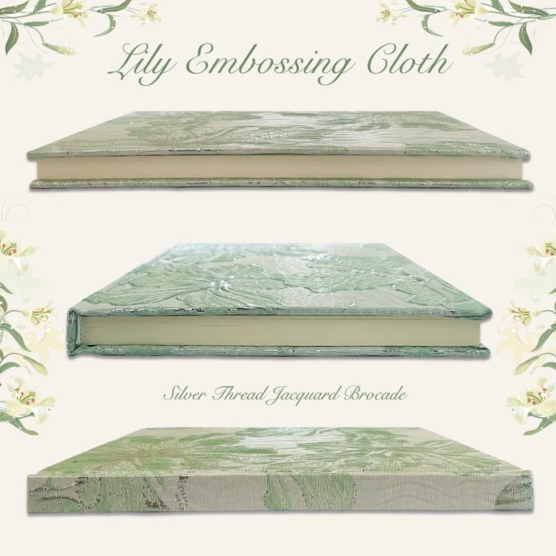 ipoul Flower Notebook, Hardcover, Lay Flat, A5, 6x8, Wide Ruled Pages, Writing Journal for Women, Pretty Notebook, Recipe Journal, Garden Journal, Gratitude Journal, Lily Gifts, Green - Image 2