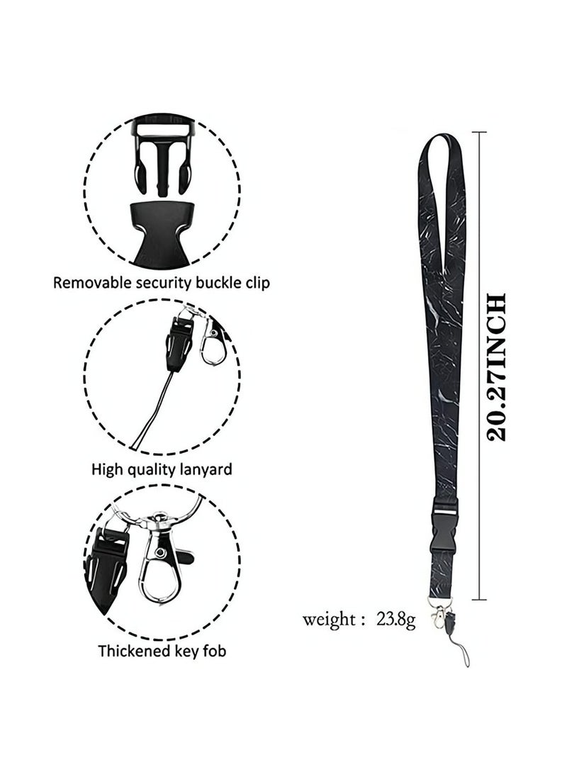 Generic - 2 Pack Lanyard Strap Soft Fabric Neck Lanyard Card Holder Keychain Lanyard Neck Strap Keys Lanyards Strap ID Lanyard Cell Phones Bags Accessories Quick Release Detachable Buckle - Image 1
