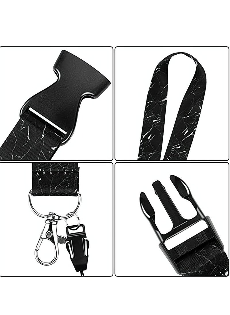 Generic - 2 Pack Lanyard Strap Soft Fabric Neck Lanyard Card Holder Keychain Lanyard Neck Strap Keys Lanyards Strap ID Lanyard Cell Phones Bags Accessories Quick Release Detachable Buckle - Image 1
