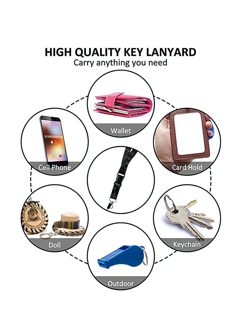 Generic - 2 Pack Lanyard Strap Soft Fabric Neck Lanyard Card Holder Keychain Lanyard Neck Strap Keys Lanyards Strap ID Lanyard Cell Phones Bags Accessories Quick Release Detachable Buckle - Image 1