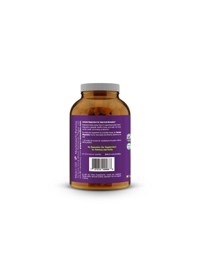iRemedies iMagnesium 500mg Chelated – High-Absorption Magnesium Supplement for Muscle, Bone, and Nerve Health – 90 tablets - Image 3