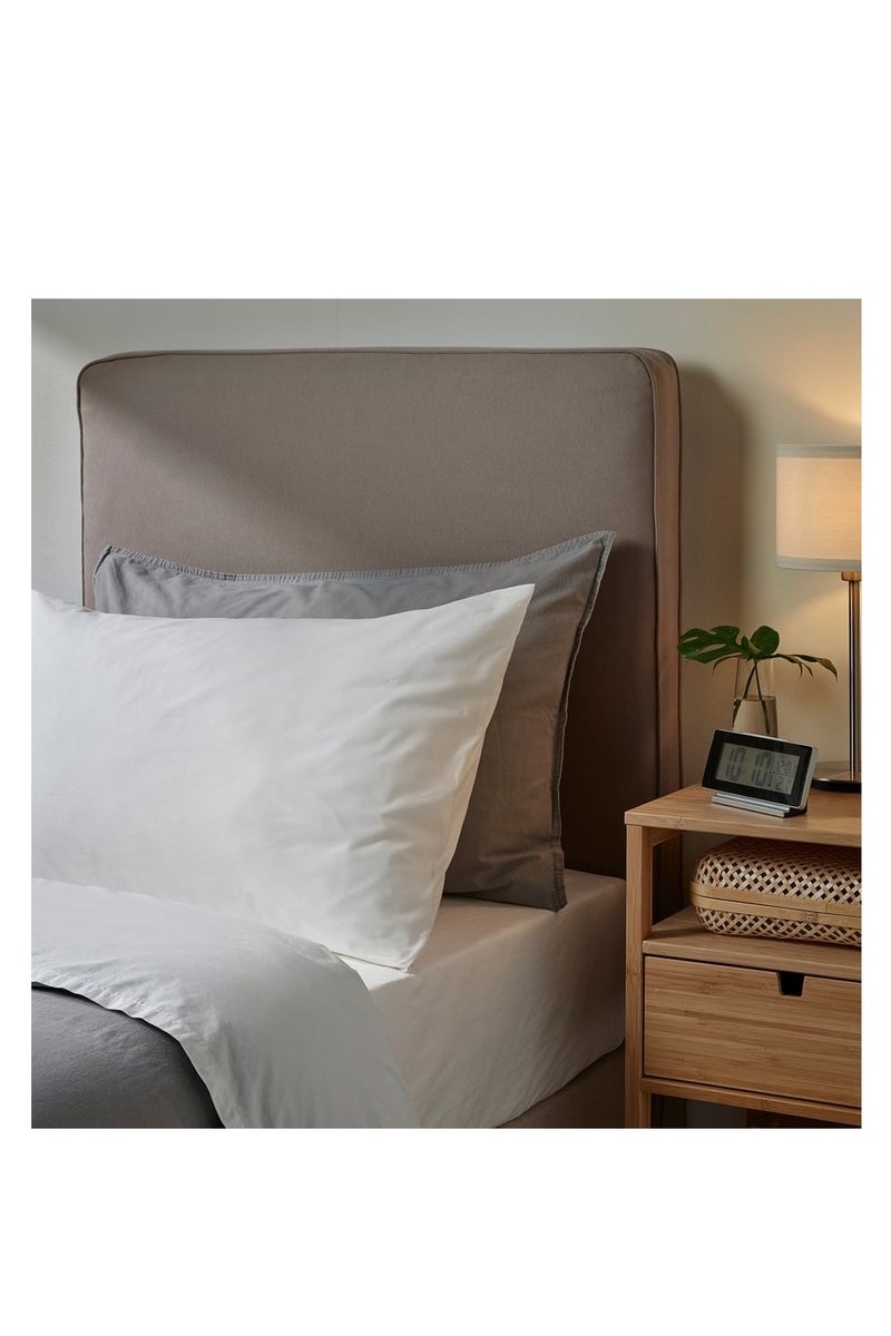 كامي غطاء وسادة فاخر أبيض – 50×80 سم - Image 3