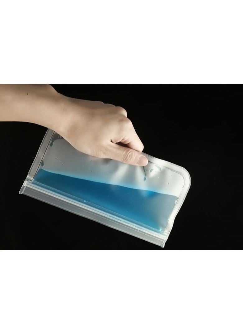CLICKMART 4 Piece Extra Thick Reusable Zip lock Sealing Freezer Bags  - Image 5