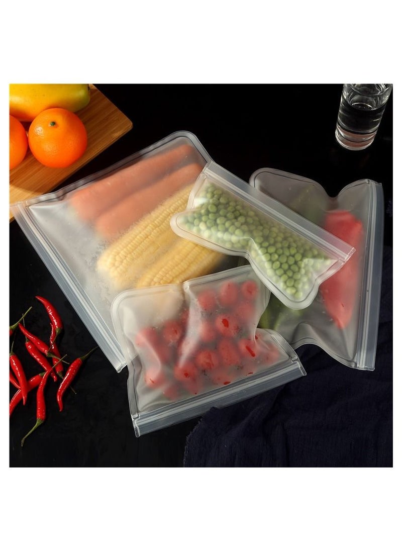 CLICKMART 4 Piece Extra Thick Reusable Zip lock Sealing Freezer Bags  - Image 4