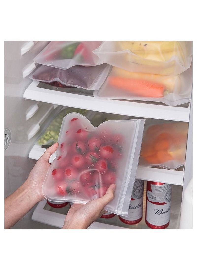 CLICKMART 4 Piece Extra Thick Reusable Zip lock Sealing Freezer Bags  - Image 2