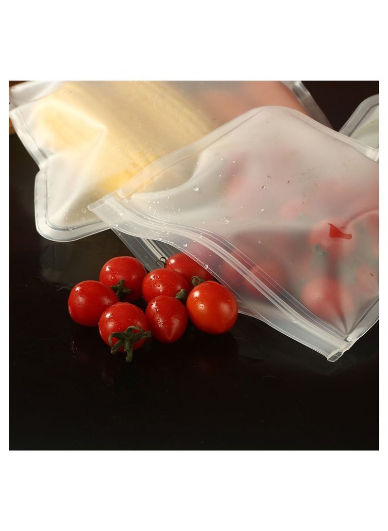 CLICKMART 4 Piece Extra Thick Reusable Zip lock Sealing Freezer Bags  - Image 3