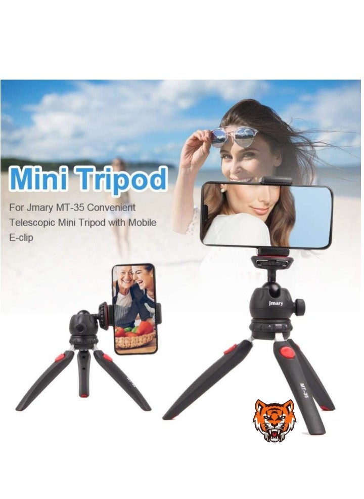 TIGER - "Tabletop Mini Portable Foldable Tripod Stand for Mobile Phones & DSLR Cameras – Includes Universal Phone Holder" - Image 1