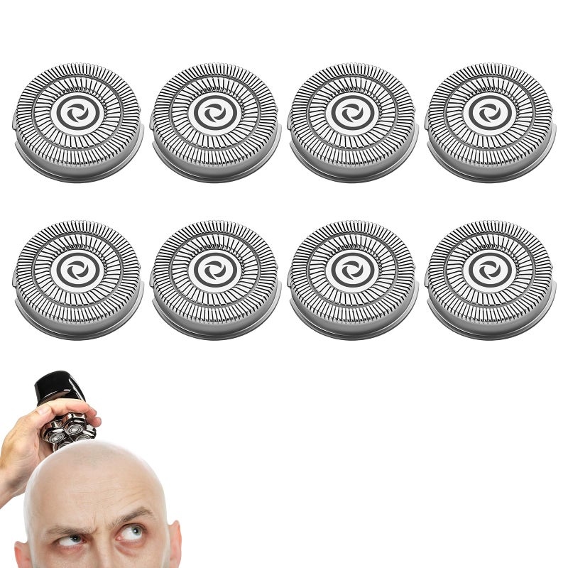 8 Pack Shaver Replacement Blades compatible with Skull Shaver for Pitbull Gold PROPitbull Platinum Pro Shaver Heads