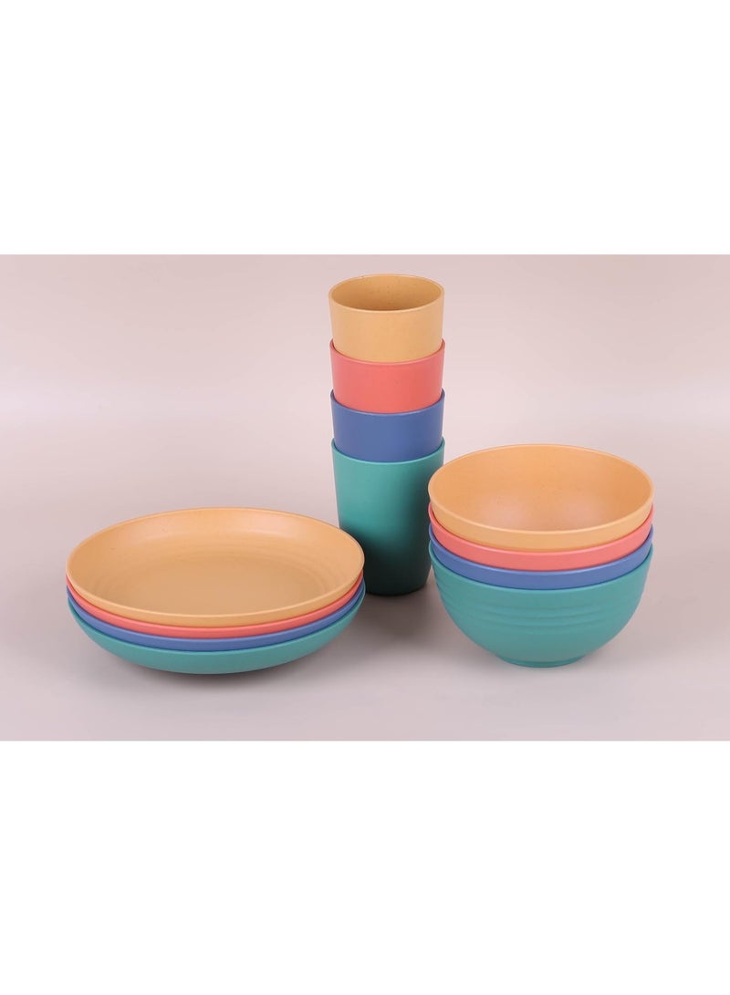 Unbreakable Cereal Bowls - 24 oz Reusable Wheat Straw Bowl Set of 6 - Dishwasher & Microwave Safe - Perfect for Cereal, Soup and Rice - BPA Free, Healthy & Eco-Friendly (6 Color_H) - Image 5