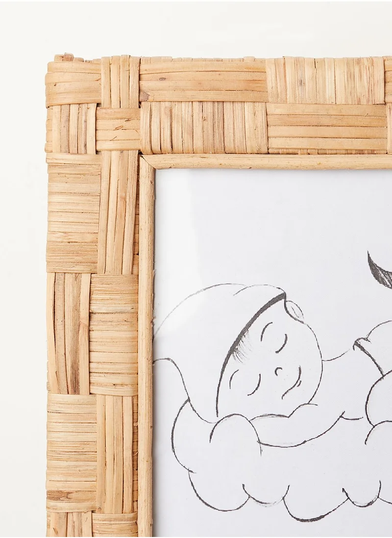Ayra Set Of Two Rattan Photo Frames