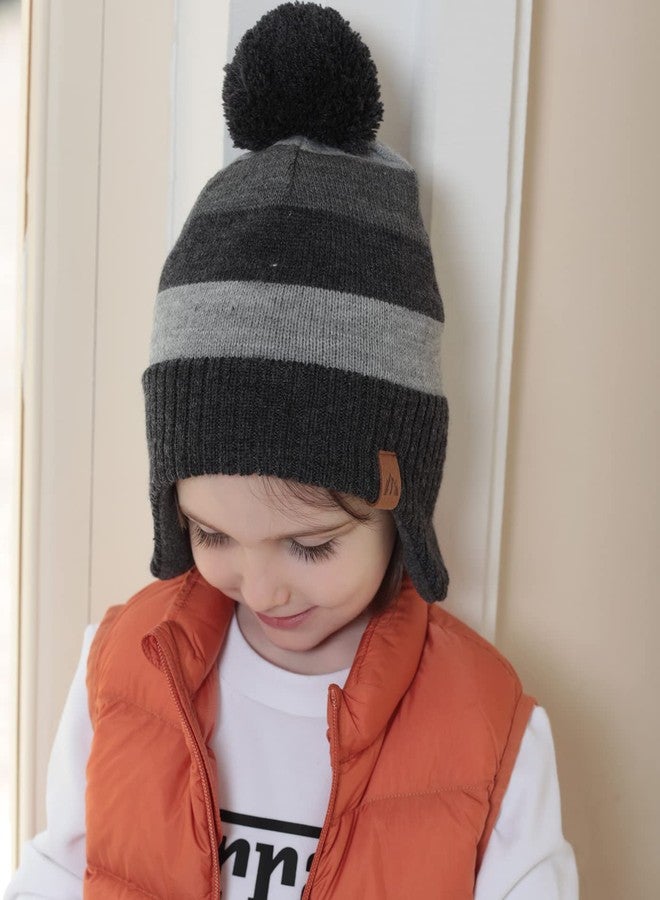 AHAHA Baby Winter Hat Kids Beanies with Earflap Upgrade Fleece-Lined Skiing Toddler Hat - Image 2