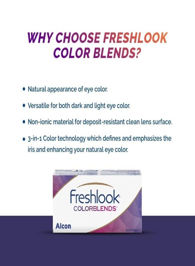 Alcon Freshlook Colorblends - Monthly Color Contact Lenses (-00.00, Sterling Gray, Pack of 2) | From Alcon - Image 3