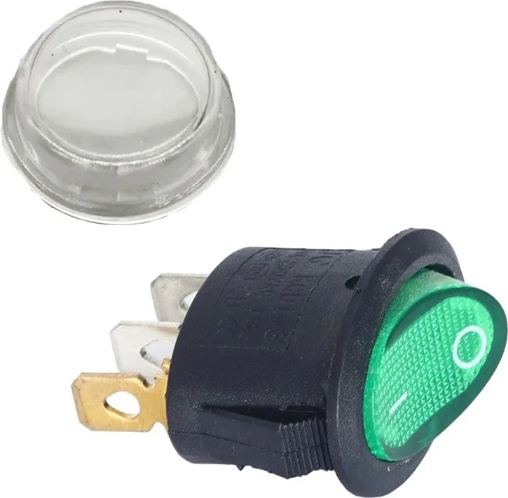 AYT IC-134-2 Spring Round Non-Illuminated On Off On 3 Pin Switch On Off Button 19 x 28.5 mm