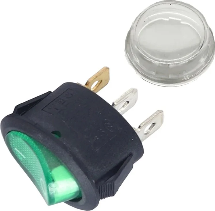 AYT IC-134-2 Spring Round Non-Illuminated On Off On 3 Pin Switch On Off Button 19 x 28.5 mm