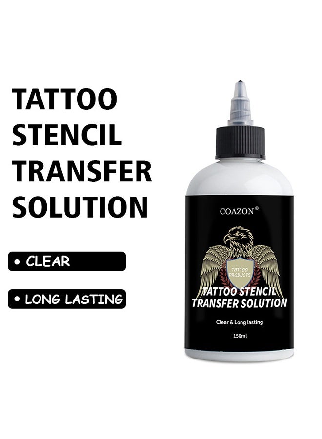 كوازون محلول نقل رسومات الوشم، محلول تثبيت وشم، لا حاجة لوجود خط دموي أو خط رمادي، محلول رسمات الوشم 150 مل - Image 4