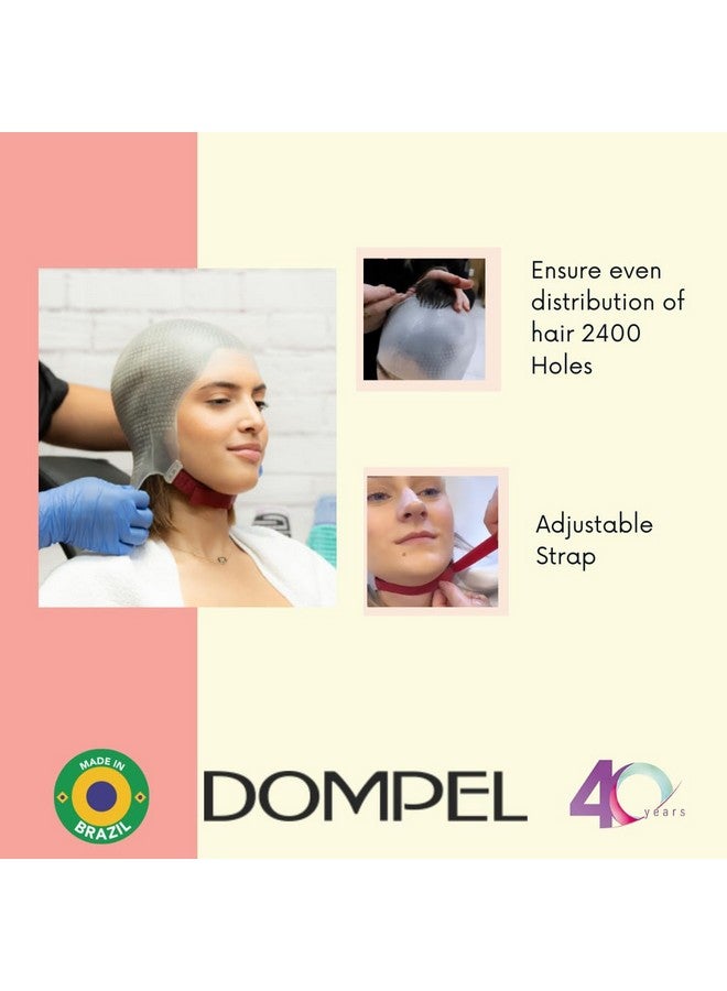 DOMPEL غطاء شعر سيليكون سبارتا 2.4K لون أبيض مع تسريحات مثالية 2400 فتحة موضوعة بشكل استراتيجي تصميم منحني لملاءمة مثالية غطاء سيليكون قابل لإعادة الاستخدام مع إبرة معدنية - Image 4