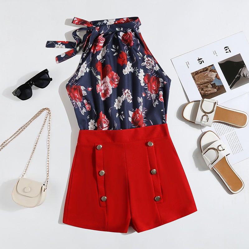 Women's Sleeveless Tracksuit Set with Shorts D231 - Image 2