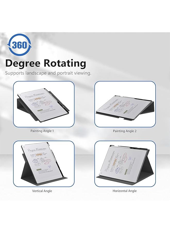 إيروريكس حافظة لجهاز Remarkable Paper Pro Color مقاس 11.8 بوصة مع إمكانية العرض المتعدد وخاصية السكون والاستيقاظ التلقائي مع حامل قلم مدمج لجهاز Remarkable Paper Pro Tablet مقاس 11.8 بوصة، إصدار 2024 باللون الرمادي  - Image 2