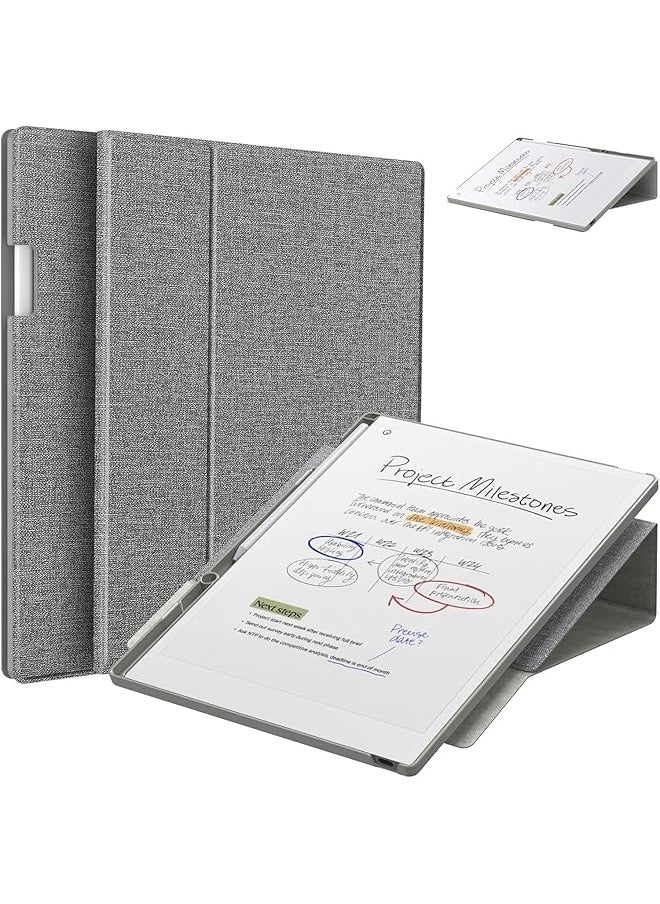 إيروريكس حافظة لجهاز Remarkable Paper Pro Color مقاس 11.8 بوصة مع إمكانية العرض المتعدد وخاصية السكون والاستيقاظ التلقائي مع حامل قلم مدمج لجهاز Remarkable Paper Pro Tablet مقاس 11.8 بوصة، إصدار 2024 باللون الرمادي  - Image 1
