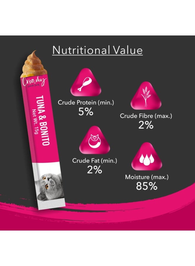 Kitty Yums Creamy Lickable Cat Treats,Tuna & Bonito 360Gm(15g x24 Pcs) - Image 4