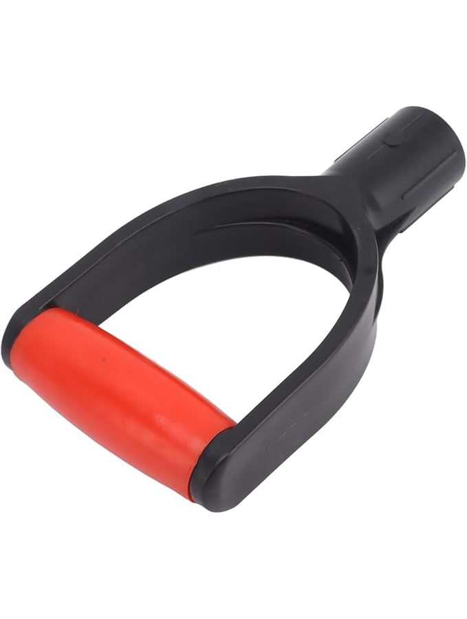 Red Black PVC Snow Shovel Lightweight Nonslip Handle for Snow Clearing and Garden Raking - Image 1