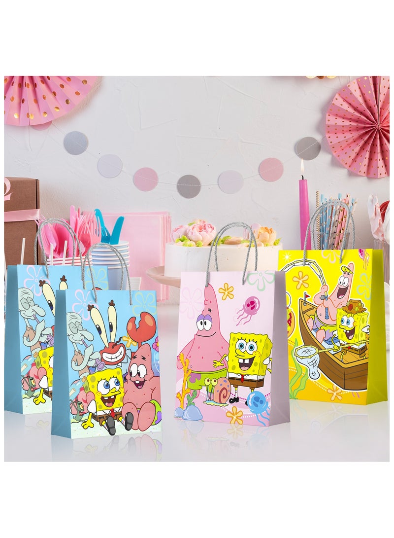 ILovhaprty SpongeBob Party Gift Bags, 15 Pcs SpongeBob Favor Bags for Birthday Party SpongeBob Favor Bags Candy Bags SpongeBob Paper Bags SpongeBob Theme Birthday Party Decoration Supplies - Image 4