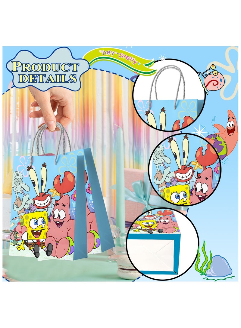 ILovhaprty SpongeBob Party Gift Bags, 15 Pcs SpongeBob Favor Bags for Birthday Party SpongeBob Favor Bags Candy Bags SpongeBob Paper Bags SpongeBob Theme Birthday Party Decoration Supplies - Image 3