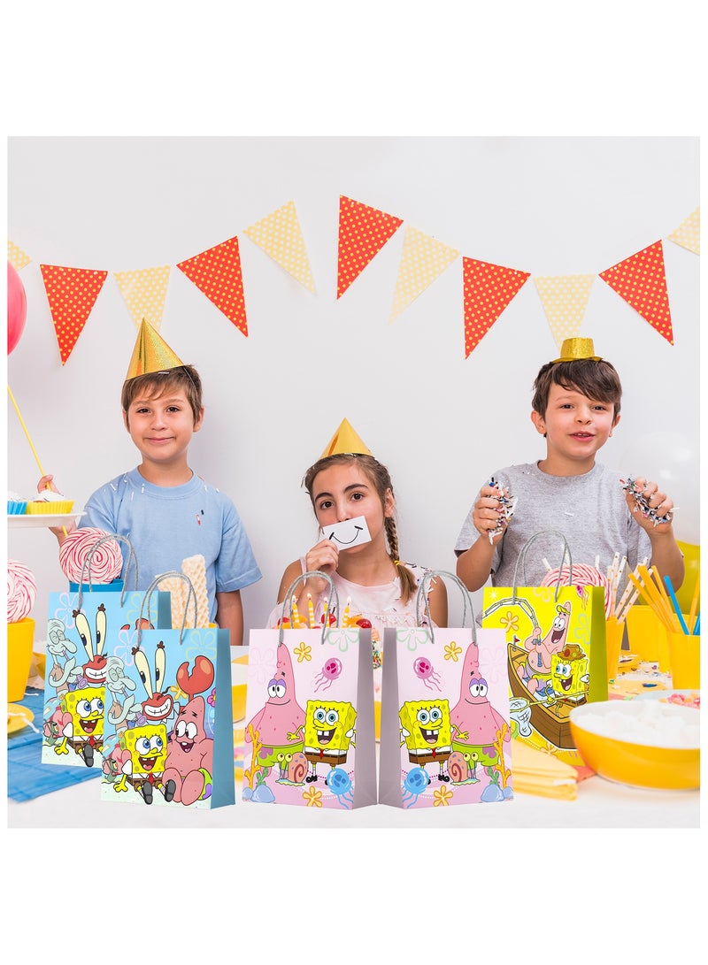 ILovhaprty SpongeBob Party Gift Bags, 15 Pcs SpongeBob Favor Bags for Birthday Party SpongeBob Favor Bags Candy Bags SpongeBob Paper Bags SpongeBob Theme Birthday Party Decoration Supplies - Image 5