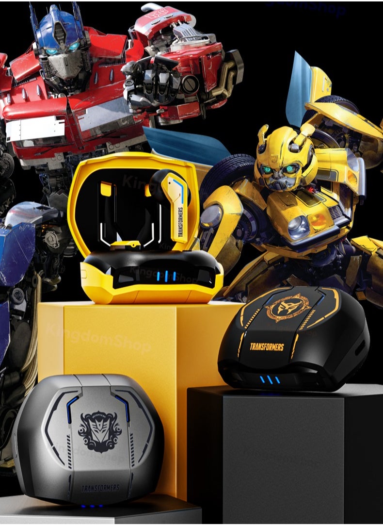 TRANSFORMERS - Transformers TF-T06 TWS Wireless Headphones Bluetooth 5.3 Bumblebee Yellow Game Sports，Intelligent Noise Reduction, Low Latency , HIFI Stereo Sound, 35 Hours Playtime, Suitable For All Models - Image 1