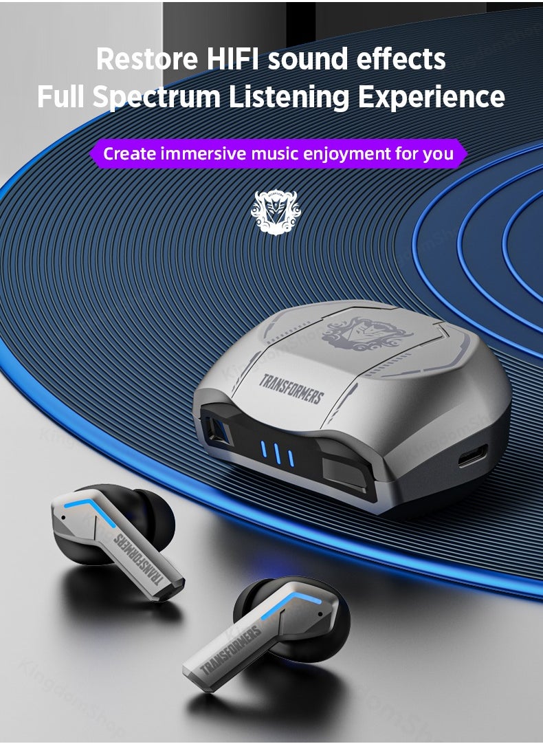 TRANSFORMERS - Transformers TF-T06 TWS Wireless Headphones Bluetooth 5.3 Bumblebee Yellow Game Sports，Intelligent Noise Reduction, Low Latency , HIFI Stereo Sound, 35 Hours Playtime, Suitable For All Models - Image 1