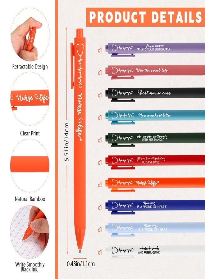 Jetec 20 Sets 2025 Nurse Appreciation Gift Nurse Practitioner Week Nursing Team Thank You Gifts Inspirational Spiral Notebook Journal with Sticky Note Notepad Ballpoint Pen Bulk (Healing Colors) - Image 3