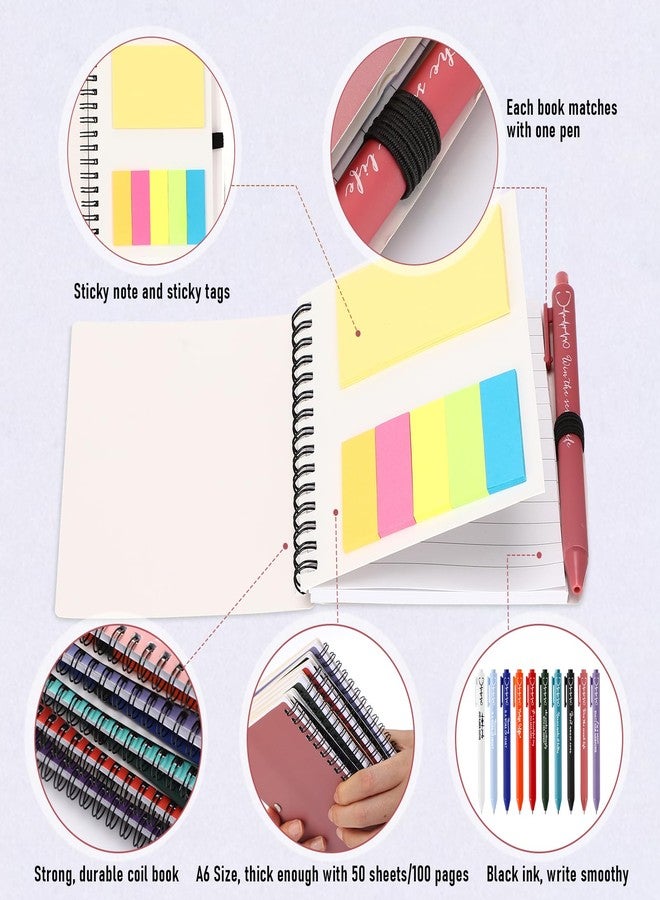 Jetec 20 Sets 2025 Nurse Appreciation Gift Nurse Practitioner Week Nursing Team Thank You Gifts Inspirational Spiral Notebook Journal with Sticky Note Notepad Ballpoint Pen Bulk (Healing Colors) - Image 4